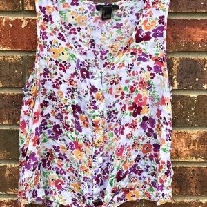 Floral Cropped Tank Top